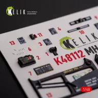  Kelik MH-60L Black Hawk - interior 3D decals for ICM kit 1:48 (K48112)