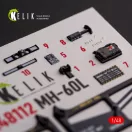 Kelik MH-60L Black Hawk - interior 3D decals for ICM kit 1:48 (K48112)