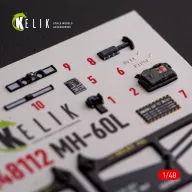   Kelik MH-60L Black Hawk - interior 3D decals for ICM kit 1:48 (K48112)