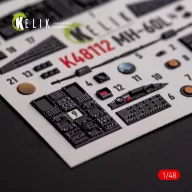   Kelik MH-60L Black Hawk - interior 3D decals for ICM kit 1:48 (K48112)