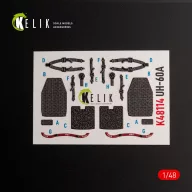   Kelik UH-60A Black Hawk - Type 2 Defence Intelligence of Ukraine interior 3D decals for ICM kit 1:48 (K48114)
