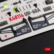   Kelik UH-60A Black Hawk - Type 2 Defence Intelligence of Ukraine interior 3D decals for ICM kit 1:48 (K48114)