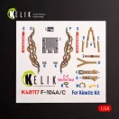 Kelik F-104 A/C - interior 3D decals for Kinetic kit 1:48 (K48117)