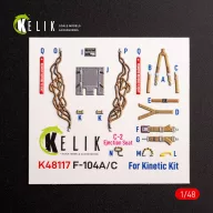   Kelik F-104 A/C - interior 3D decals for Kinetic kit 1:48 (K48117)
