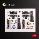 Kelik F-104 A/C - interior 3D decals for Kinetic kit 1:48 (K48117)