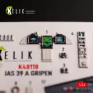 Kelik Jas-39 A - interior 3D decals for Italeri kit 1:48 (K48118)