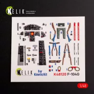   Kelik F-104G - interior 3D decals for Kinetic kit 1:48 (K48120)