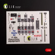   Kelik F-104 series Electrical Equipment - interior 3D decals for Kinetic kit 1:48 (K48121)