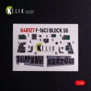 Kelik F-16CJ - interior 3D decals for Tamiya kit 1:48 (K48127)