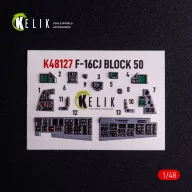  Kelik F-16CJ - interior 3D decals for Tamiya kit 1:48 (K48127)