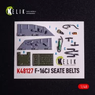   Kelik F-16CJ - interior 3D decals for Tamiya kit 1:48 (K48127)