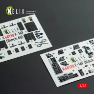   Kelik F-16F Block 60 - interior 3D decals for Hasegawa kit 1:48 (K48128)