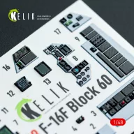   Kelik F-16F Block 60 - interior 3D decals for Hasegawa kit 1:48 (K48128)