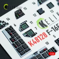  Kelik F-16F Block 60 - interior 3D decals for Hasegawa kit 1:48 (K48128)