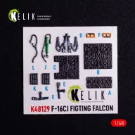   Kelik F-16CJ - interior 3D decals for Hasegawa kit 1:48 (K48129)