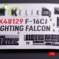   Kelik F-16CJ - interior 3D decals for Hasegawa kit 1:48 (K48129)