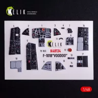   Kelik F-101B VooDoo - interior 3D decals for Zimi Model/KittyHawk kit 1:48 (K48134)