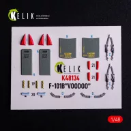   Kelik F-101B VooDoo - interior 3D decals for Zimi Model/KittyHawk kit 1:48 (K48134)