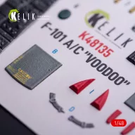   Kelik F-101A/C VooDoo - interior 3D decals for Zimi Model/KittyHawk kit 1:48 (K48135)