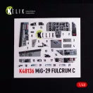 Kelik Mig-29C (9-13) Fulcrum interior 3D decals for GWH 1:48 (K48136)