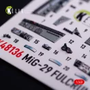 Kelik Mig-29C (9-13) Fulcrum interior 3D decals for GWH 1:48 (K48136)