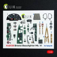   Kelik Bristol Beaufighter Mk.VI - interior 3D decals for Tamiya kit 1:48 (K48138)