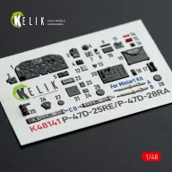   Kelik P-47D - 25RE/28RA - interior 3D decals for MiniArt kit 1:48 (K48141)