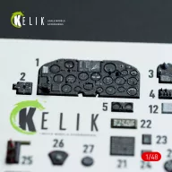   Kelik P-47D - 25RE/28RA - interior 3D decals for MiniArt kit 1:48 (K48141)