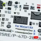 Kelik P-47D - 25RE/28RA - interior 3D decals for MiniArt kit 1:48 (K48141)