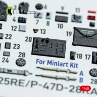   Kelik P-47D - 25RE/28RA - interior 3D decals for MiniArt kit 1:48 (K48141)