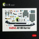 Kelik AV-8B Harrier - interior 3D decals for Hasegawa kit 1:48 (K48145)