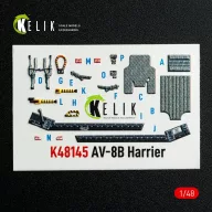   Kelik AV-8B Harrier - interior 3D decals for Hasegawa kit 1:48 (K48145)