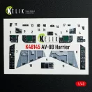 Kelik AV-8B Harrier - interior 3D decals for Hasegawa kit 1:48 (K48145)