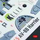 Kelik AV-8B Harrier - interior 3D decals for Hasegawa kit 1:48 (K48145)