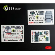   Kelik HARRIER GR3 - interior 3D decals for Kinetic kit 1:48 (K48151)