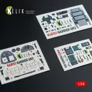 Kelik HARRIER GR3 - interior 3D decals for Kinetic kit 1:48 (K48151)