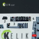Kelik HARRIER GR3 - interior 3D decals for Kinetic kit 1:48 (K48151)