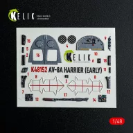   Kelik AV-8A HARRIER (Early) - interior 3D decals for Kinetic kit 1:48 (K48152)