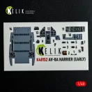 Kelik AV-8A HARRIER (Early) - interior 3D decals for Kinetic kit 1:48 (K48152)