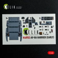   Kelik AV-8A HARRIER (Early) - interior 3D decals for Kinetic kit 1:48 (K48152)