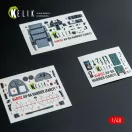 Kelik AV-8A HARRIER (Early) - interior 3D decals for Kinetic kit 1:48 (K48152)