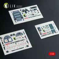   Kelik AV-8A HARRIER (Early) - interior 3D decals for Kinetic kit 1:48 (K48152)