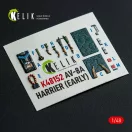 Kelik AV-8A HARRIER (Early) - interior 3D decals for Kinetic kit 1:48 (K48152)