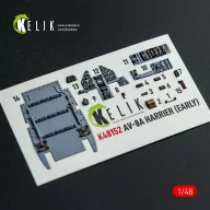   Kelik AV-8A HARRIER (Early) - interior 3D decals for Kinetic kit 1:48 (K48152)