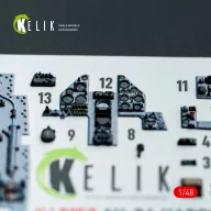   Kelik AV-8A HARRIER (Early) - interior 3D decals for Kinetic kit 1:48 (K48152)