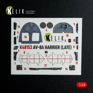   Kelik AV-8A HARRIER (Late) - interior 3D decals for Kinetic kit 1:48 (K48153)
