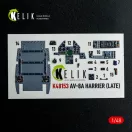 Kelik AV-8A HARRIER (Late) - interior 3D decals for Kinetic kit 1:48 (K48153)