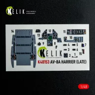   Kelik AV-8A HARRIER (Late) - interior 3D decals for Kinetic kit 1:48 (K48153)