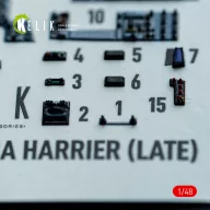   Kelik AV-8A HARRIER (Late) - interior 3D decals for Kinetic kit 1:48 (K48153)