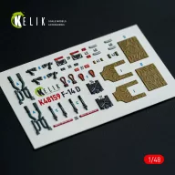 Kelik F-14D - interior 3D decals for GWH kit 1:48 (K48159)